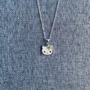 Hello Kitty Necklace With Pale Blue Stone